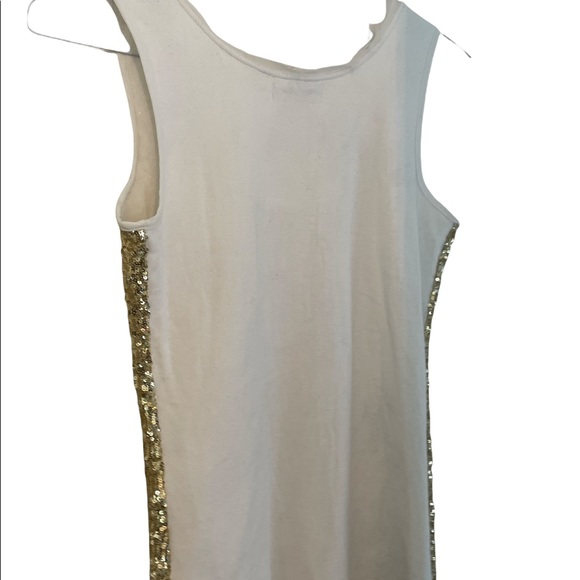 Calvin Klein Gold and Ivory sequin tank top Size S - like new - Picture 2 of 5